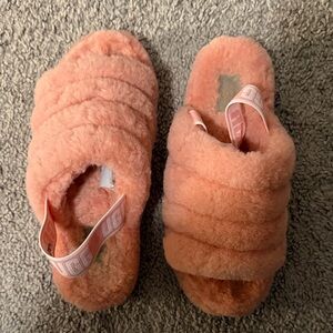 UGG Coral Fluffy Slippers